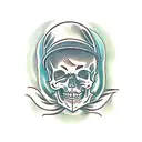 GOTHIC SKULL tattoo design idea