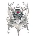 GOTHIC SKULL tattoo design idea