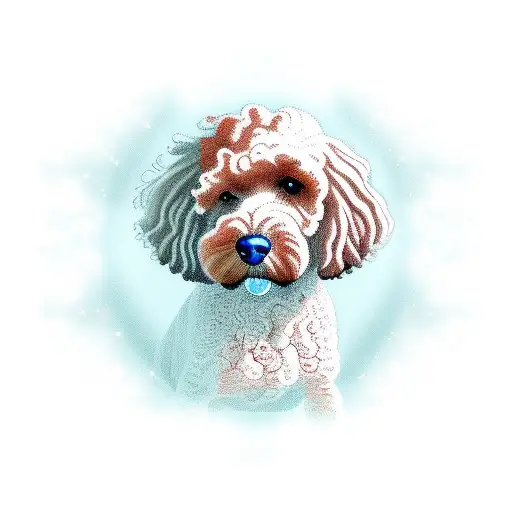 labradoodle farting tattoo design idea
