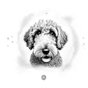 labradoodle farting tattoo design idea