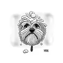labradoodle farting tattoo design idea