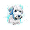 labradoodle farting tattoo design idea