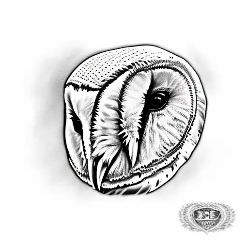 barn owl tattoo design idea