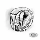 barn owl tattoo design idea