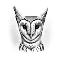 barn owl tattoo design idea