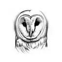barn owl tattoo design idea