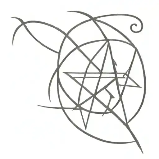 satanic symbol tattoo design idea