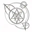 satanic symbol tattoo design idea