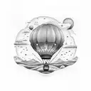 plain blimp tattoo design idea