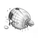 plain blimp tattoo design idea