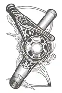 baseball bat and baseball diamond tattoo design idea