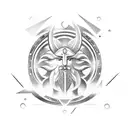 aquarius and leo tattoo design idea