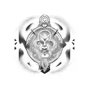 aquarius and leo tattoo design idea