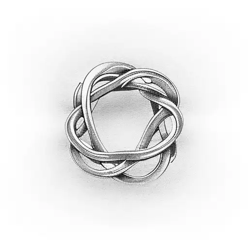 A minimalist design of a wedding ring intertwined with the infinity symbol, representing eternal love and commitment tattoo design idea