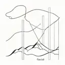 lines going vertical tattoo design idea