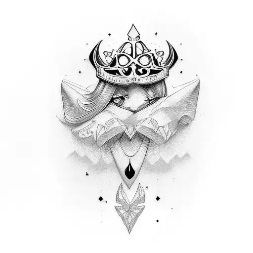 daddy's princess  tattoo design idea