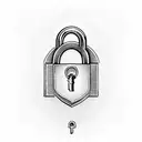 tiara and lock and key tattoo design idea