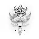 daddy's princess  tattoo design idea