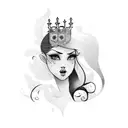 daddy's princess  tattoo design idea