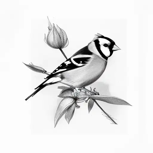 goldfinches tattoo design idea