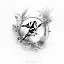 goldfinches tattoo design idea