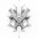 three bands, two thin bands with thick dark band in the middle. Put cross in the thick middle band tattoo design idea