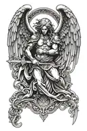 Arch Angel Michael tattoo design idea