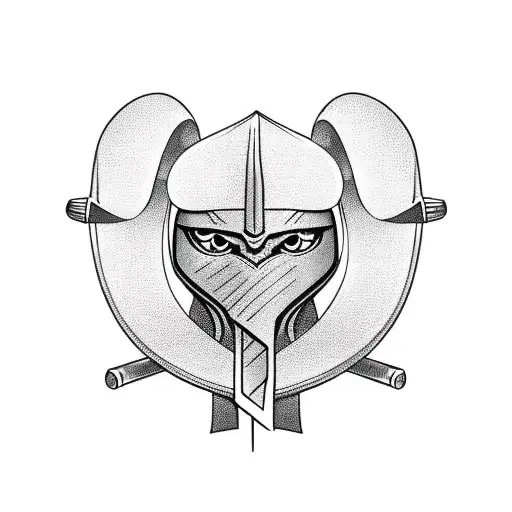 small Odin with hood over his head coving his one eye  tattoo design idea