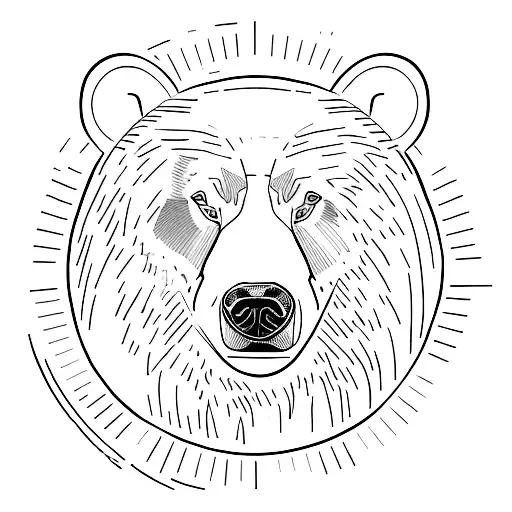A majestic bear exploring the Alaskan wilderness tattoo design idea