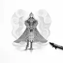 The name Elina in ornate font tattoo design idea