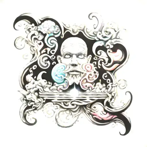 lsd acid trip tattoo design idea