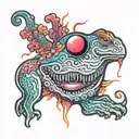 lsd acid trip tattoo design idea