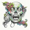 lsd acid trip tattoo design idea