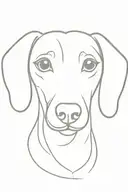 Dachshund face tattoo design idea