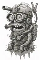 tactical minion tattoo design idea