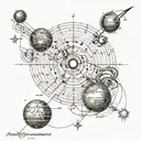 Jupiter & Sagittarius constellation map tattoo design idea