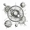 Jupiter & Sagittarius constellation map tattoo design idea