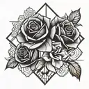 gothic roses   tattoo design idea