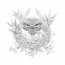 olive wreath tattoo design idea