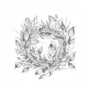 olive wreath tattoo design idea