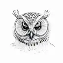 owl evil skull tattoo design idea