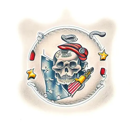 mar com conchas tattoo design idea