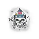 mar com conchas sem caveira tattoo design idea