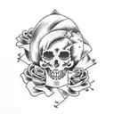 mar com conchas sem caveira tattoo design idea