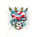 mar com conchas sem caveira tattoo design idea