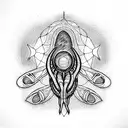 alien anxiety tattoo design idea