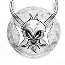 alien anxiety tattoo design idea