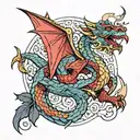 dragon Libra tattoo design idea