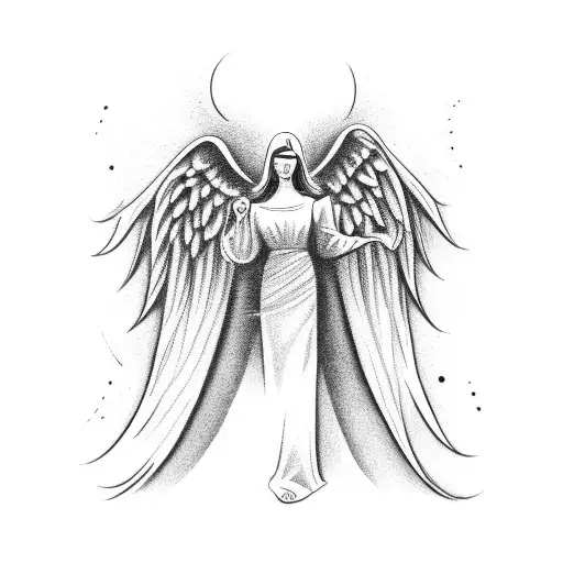 angel with a scarface tattoo design idea