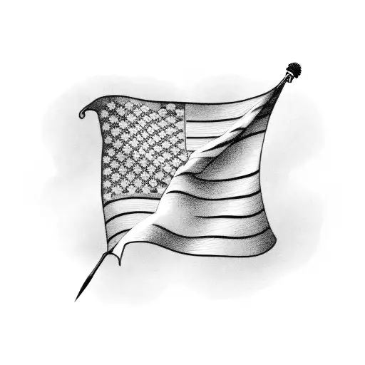 American flag tattoo design idea